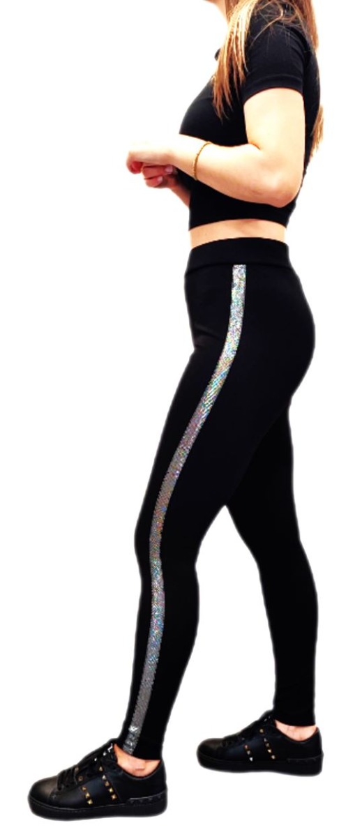 BIG Size - Κολαν με λεπτομέρεια ασημένιου χρώματος