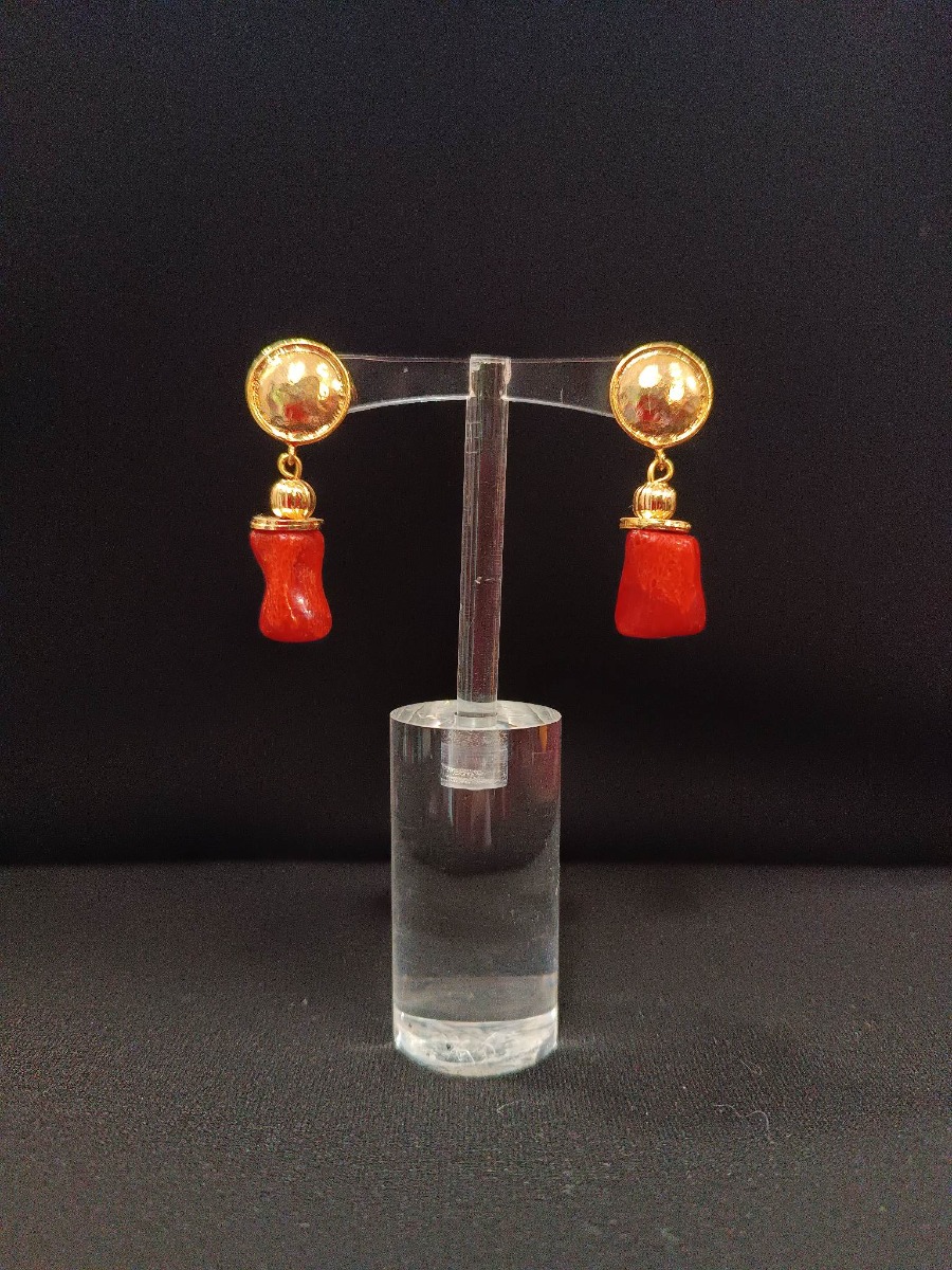 Κρεμαστα σκουλαρικια με φυσικη πετρα ιασπις