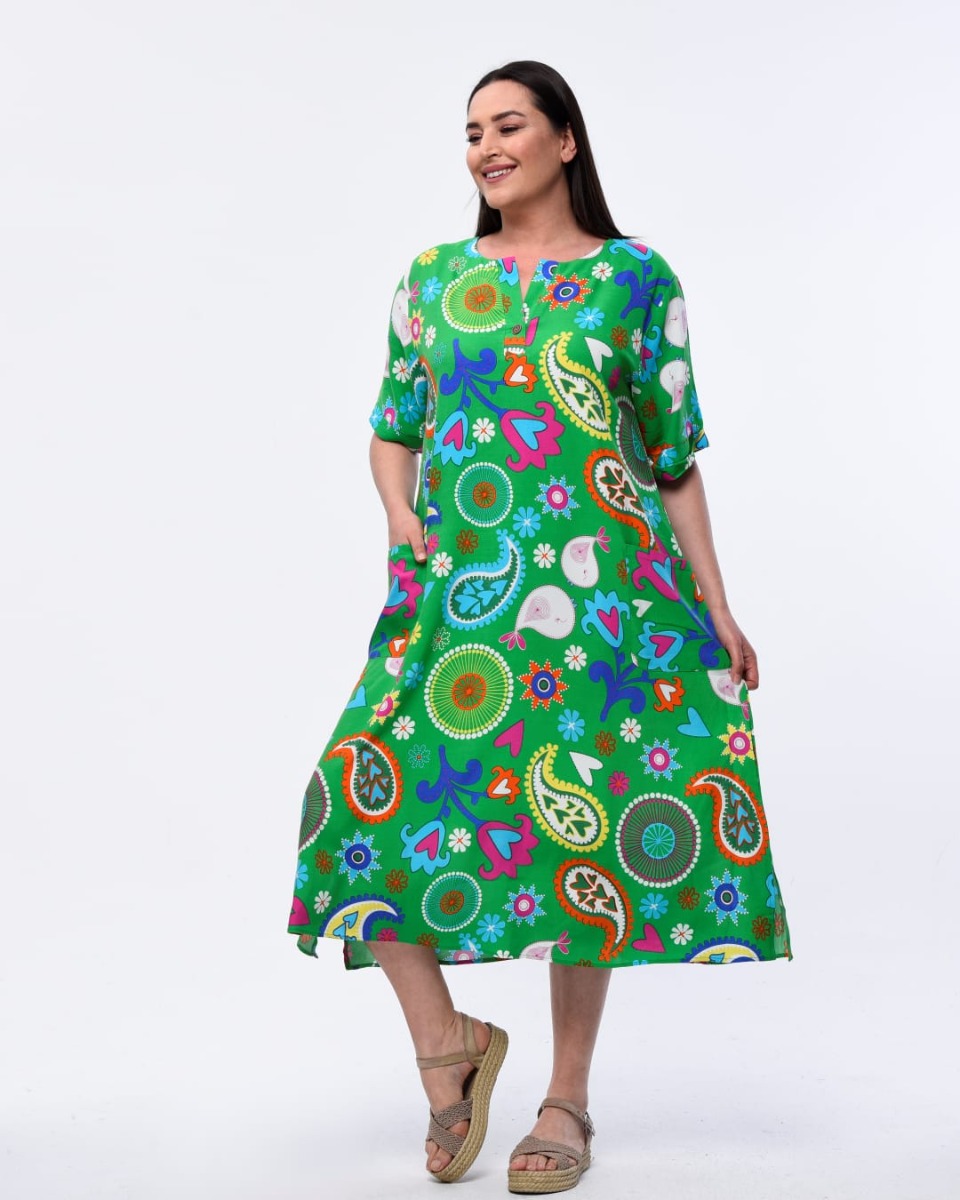 Floral φόρεμα πράσινο