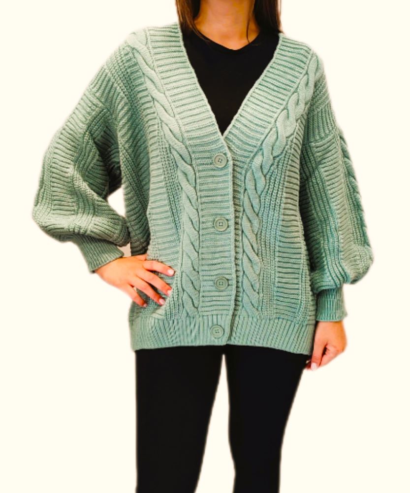 Πλεκτή ζακέτα σε oversize γραμμή 