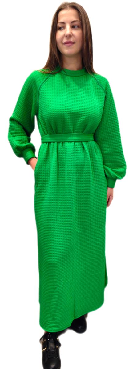 Καπιτονέ μακρύ φόρεμα (Πράσινο/Μαυρο)